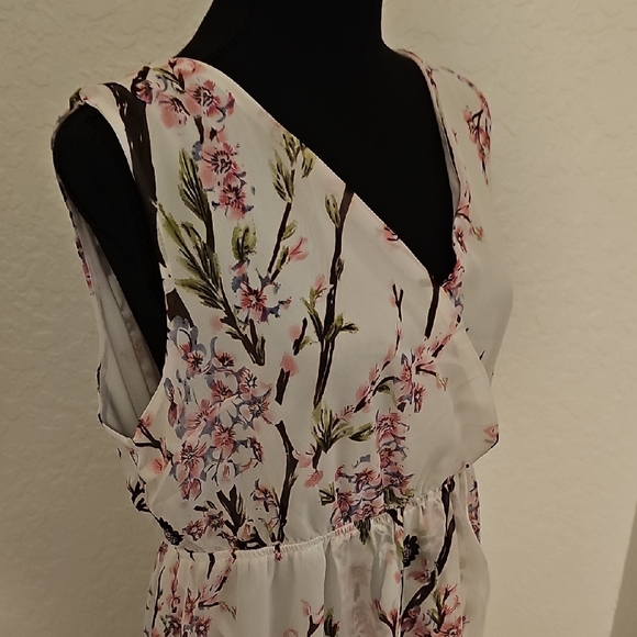 Floral Sleeveless Hi-Low Maxi Dress - Picture 17 of 17